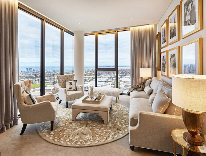 gold - Melbourne Penthouse styled by Megan Hess
